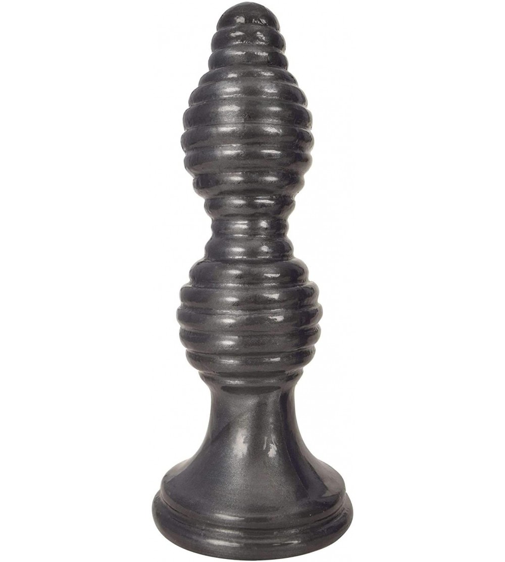 Novelties The Queen Ribbed Anal Plug- Black - CT18LC6E2W5 $13.96