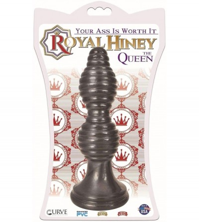 Novelties The Queen Ribbed Anal Plug- Black - CT18LC6E2W5 $13.96