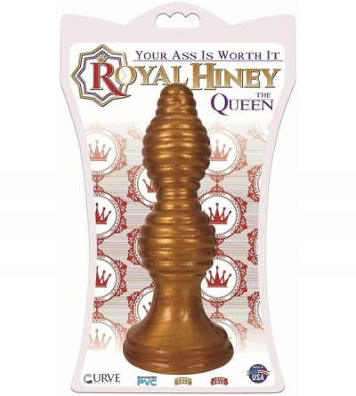 Novelties The Queen Ribbed Anal Plug- Black - CT18LC6E2W5 $13.96