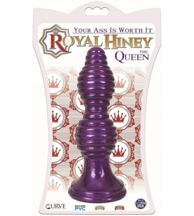 Novelties The Queen Ribbed Anal Plug- Black - CT18LC6E2W5 $13.96