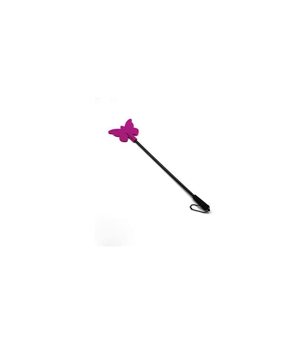 Paddles, Whips & Ticklers Silicone Riding Crop Horse Whip Spanking with Slapper Butterfly Shape Jump Bat - Lilac - CU18GNYQAX...