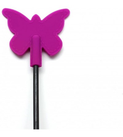 Paddles, Whips & Ticklers Silicone Riding Crop Horse Whip Spanking with Slapper Butterfly Shape Jump Bat - Lilac - CU18GNYQAX...