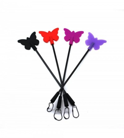 Paddles, Whips & Ticklers Silicone Riding Crop Horse Whip Spanking with Slapper Butterfly Shape Jump Bat - Lilac - CU18GNYQAX...