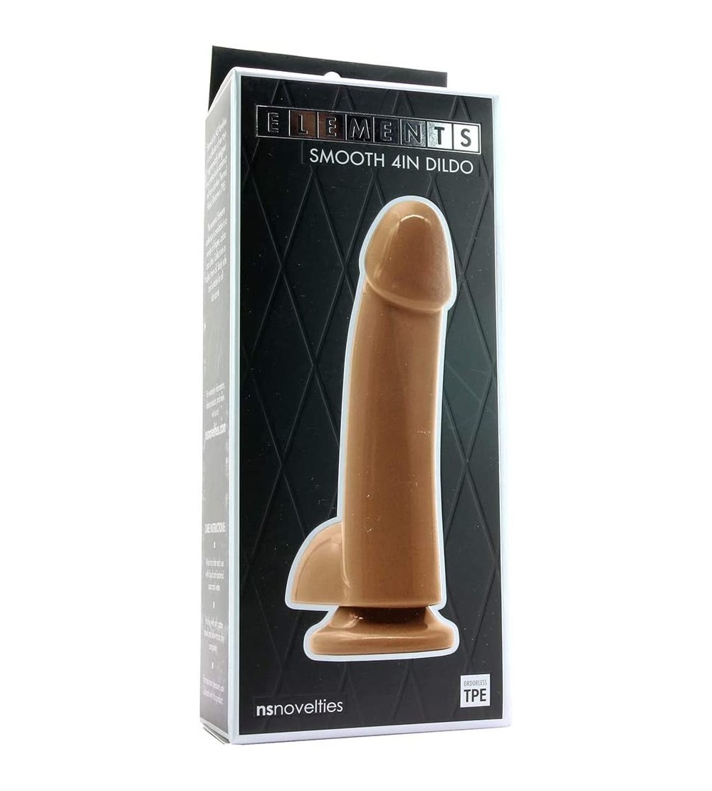 Vibrators Elements- 4" Dildo- Brown - Brown - CC18LZ7TC4S $24.90