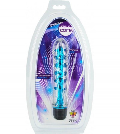 Vibrators Shimmer Core Metallic Vibrator- Blue - CF116IR4RRX $11.72