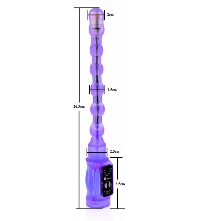 Anal Sex Toys 6 Speed Beads Anal Vibrator (Purple) - CL12EE0KRID $12.02