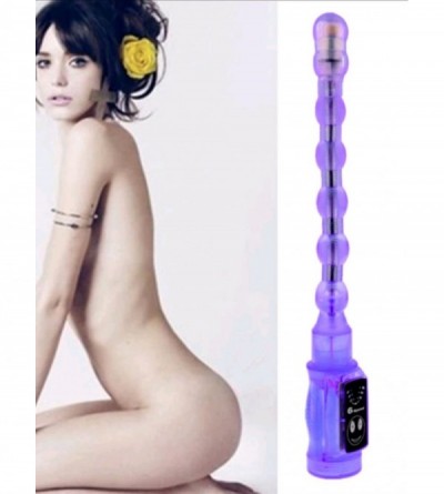 Anal Sex Toys 6 Speed Beads Anal Vibrator (Purple) - CL12EE0KRID $12.02