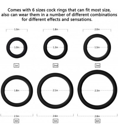 Penis Rings Cock Rings with 6 Different Size- Soft Medical Silicone Penis Ring Cockring Set for Men or Couples - CG17YQWTUA3 ...