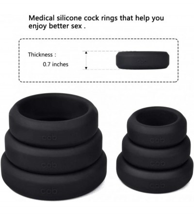 Penis Rings Cock Rings with 6 Different Size- Soft Medical Silicone Penis Ring Cockring Set for Men or Couples - CG17YQWTUA3 ...