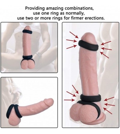 Penis Rings Cock Rings with 6 Different Size- Soft Medical Silicone Penis Ring Cockring Set for Men or Couples - CG17YQWTUA3 ...