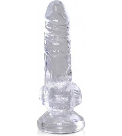 Dildos King Cock Clear 4" Cock with Balls - C418XZ80YER $13.78