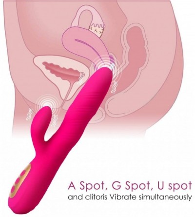 Vibrators G-spot Clitoris Rabbit Vibrator- Powerful Clit Vagina Nipples Stimulator with 10 Vibrations for Quick Orgasm- Magne...