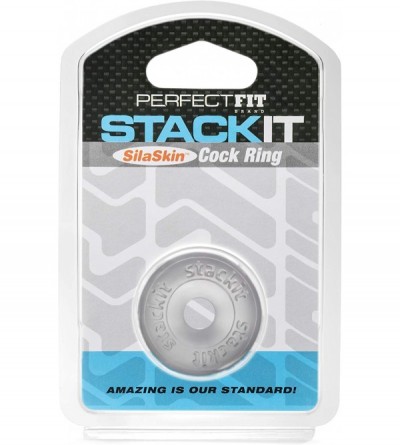 Penis Rings Stackit Cock Ring- Stackable- SilaSkin- Stretchy- Comfortable- Snug Fit- Clear - CS12NDU9EWO $10.25