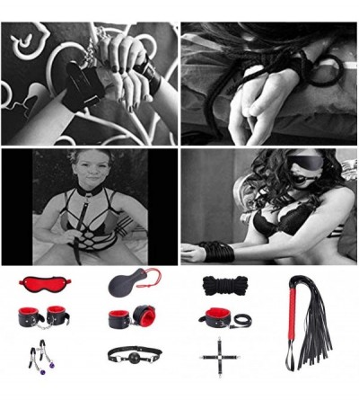 Restraints Restraints for Sex- 10 Pcs BDSM Toys Leather Bondage Sets Restraint Kits Sex Things for Couples Lovers Sex Games -...