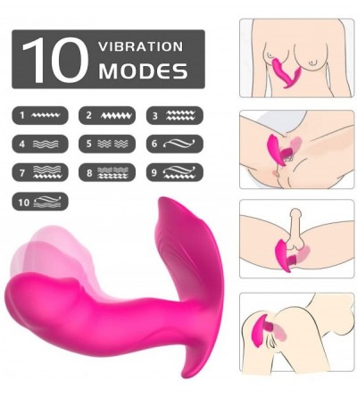 Vibrators Wearable Panty G Spot Clit Vibrator- Remote Control Invisible Quite Vibrating Panties Waterproof Silicone Dildo Cli...