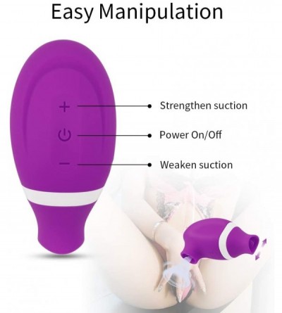 Vibrators Sucking & Licking 2 in 1 Clitoral Vibrator for Double Stimulation- Clit Suker Tongue Vibrator Stimulator for Oral S...