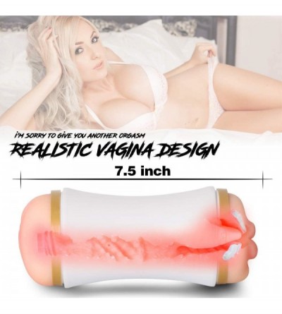 Male Masturbators Male Masturbator Cup Pocket Pussy Adult Sex Toys 3D Realistic Vagina and Mouth Oral Sex Masturbation Toys f...