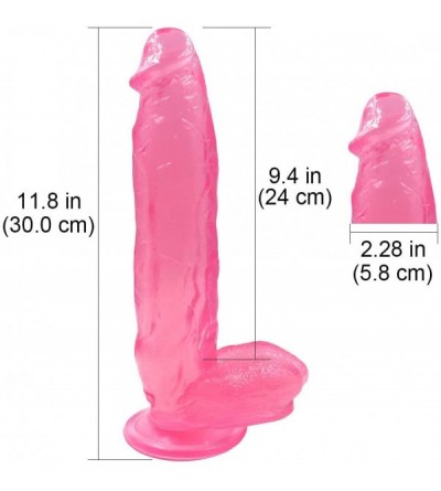 Dildos Waterproof 12inch Huge Big Large Dîldɔ Pink Material Hands-Free Body Relax Women Self Pleasure Toys - CW19DAWY65K $21.55