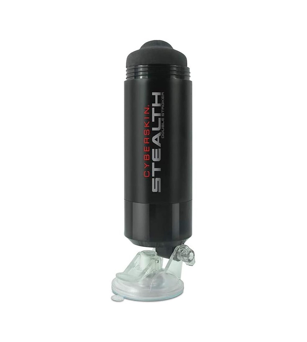 Male Masturbators Male Masturbator Cup - CyberSkin Stealth Double Stroker Mouth & Ass with Adjustable Suction Cup- Realistic ...