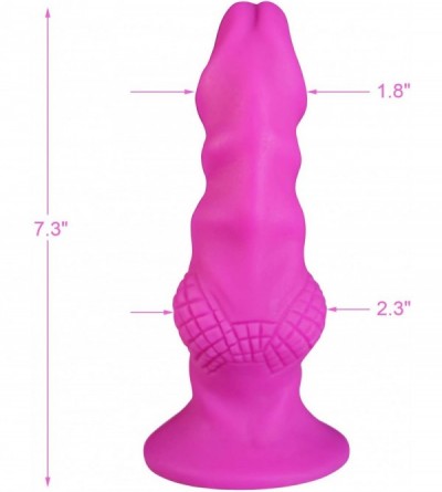 Dildos Realistic Liquid Silicone Dildo with Suction Cup for Hands-Free Play- Flexible Snake Head Dildo for Vaginal G-Spot Pla...