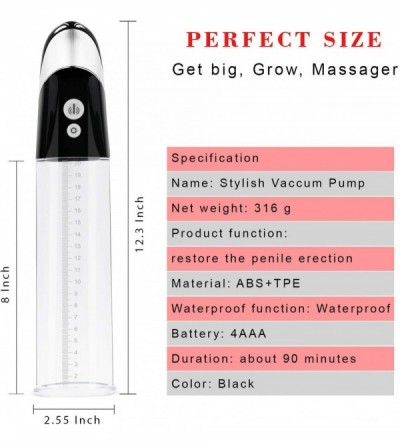 Pumps & Enlargers Penispumps for Men Massag Electric Pleasure Enlargement Pump for Man Pennis Pump for Men Massag 4 AAA Batte...