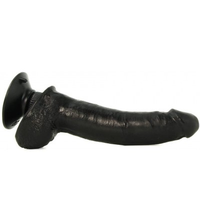 Vibrators 9" Vibrating Black Dildo and JO H20 Water Based Lube (1 oz.) - CW18E0XQA60 $24.70