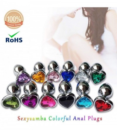 Anal Sex Toys 3Pcs Set Luxury Metal Butt Toys Heart Shaped Anal Trainer Jewel Butt Plug Kit S&M Adult Gay Anal Plugs Woman Me...