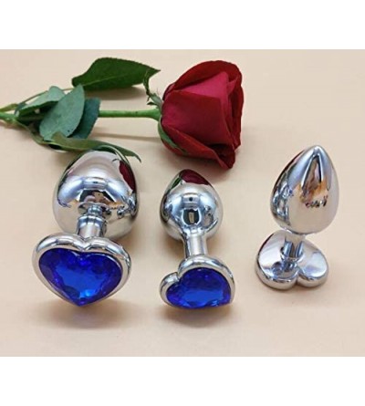 Anal Sex Toys 3Pcs Set Luxury Metal Butt Toys Heart Shaped Anal Trainer Jewel Butt Plug Kit S&M Adult Gay Anal Plugs Woman Me...