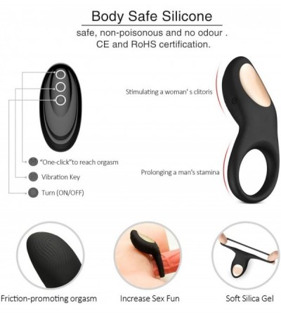 Penis Rings Healthy Silicone Vibrating Cock Ring - Waterproof Rechargeable Penis Ring Vibrator - Sex Toy for Male or Couples ...