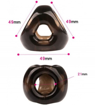 Penis Rings Men's Penis Ring Silicone Time Delay Ring Lock Fine Ring Ring Shock Adult Sex Products Crystal Ring Physical Lock...