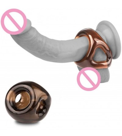 Penis Rings Men's Penis Ring Silicone Time Delay Ring Lock Fine Ring Ring Shock Adult Sex Products Crystal Ring Physical Lock...