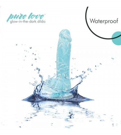 Dildos 7.5 Inch Silicone Dildo with Suction Cup- Glow in The Dark Blue Dong- Adult Sex Toy- Marble Pattern- Full Silicone- Ha...