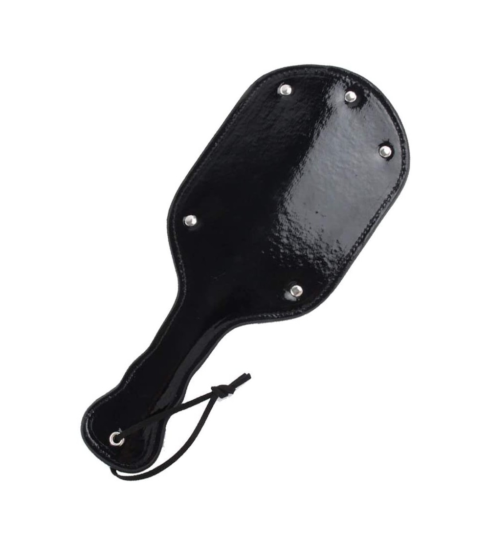 Paddles, Whips & Ticklers Faux Leather Spanking Paddle for Adults- Black and Red - CG18SHMKN4Q $6.05