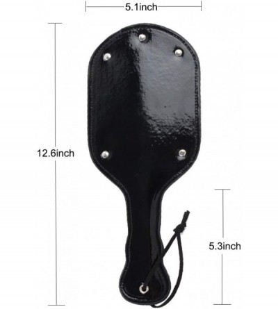 Paddles, Whips & Ticklers Faux Leather Spanking Paddle for Adults- Black and Red - CG18SHMKN4Q $6.05