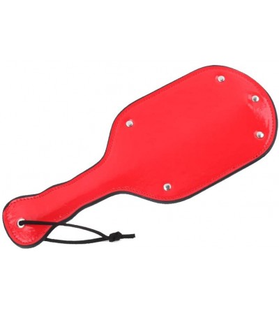 Paddles, Whips & Ticklers Faux Leather Spanking Paddle for Adults- Black and Red - CG18SHMKN4Q $6.05