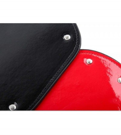 Paddles, Whips & Ticklers Faux Leather Spanking Paddle for Adults- Black and Red - CG18SHMKN4Q $6.05