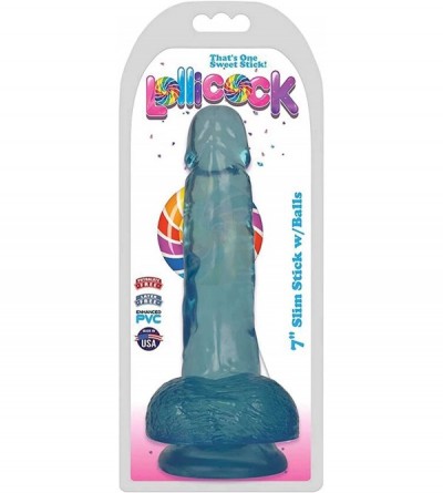 Dildos Lollicock Slim Stick with Balls- Berry Ice- 7 Inch - Berry Ice - CN12NV7TORN $10.20