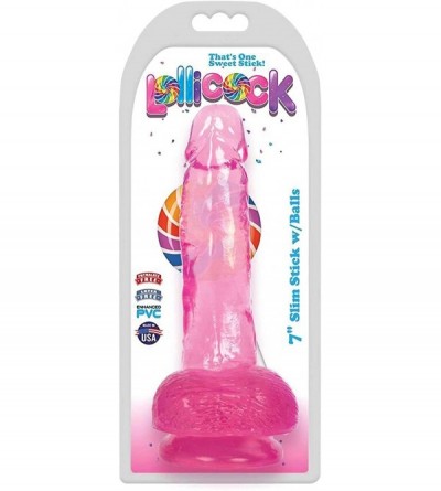 Dildos Lollicock Slim Stick with Balls- Berry Ice- 7 Inch - Berry Ice - CN12NV7TORN $10.20