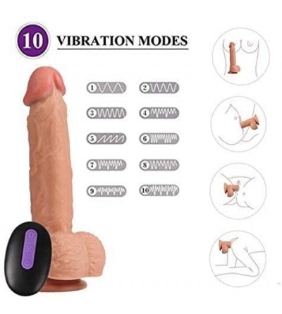 Vibrators Adult Toys for Her Women Vibrating D'îldɔ with Strong Suction Cup Realistic Silicone Wireless Remote Control Rechar...