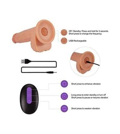 Vibrators Adult Toys for Her Women Vibrating D'îldɔ with Strong Suction Cup Realistic Silicone Wireless Remote Control Rechar...