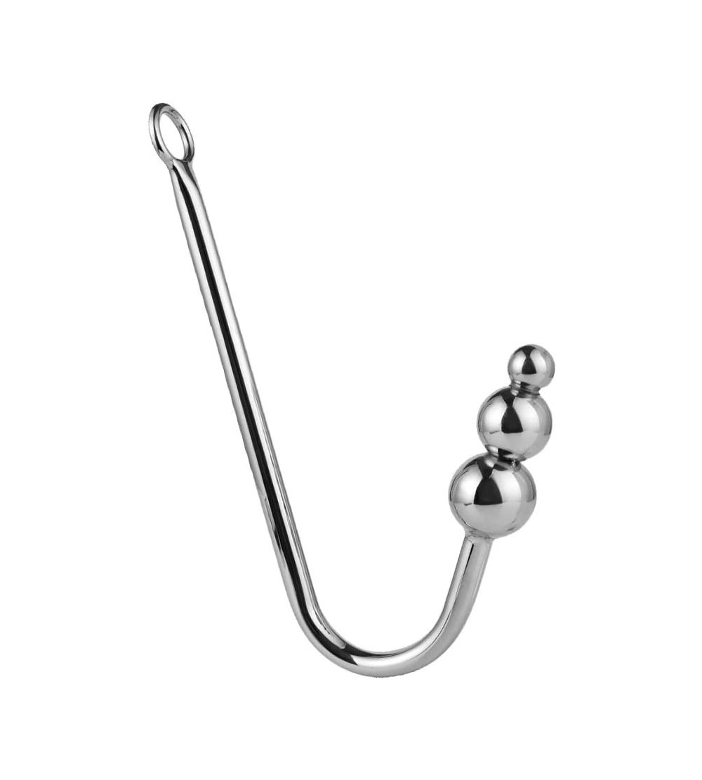 Anal Sex Toys Anal Hook Sex Toys Steel Slave Games for Lover-Unisex Rope Hook Products with 3 Balls - CQ12BCX93IF $14.29