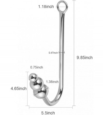 Anal Sex Toys Anal Hook Sex Toys Steel Slave Games for Lover-Unisex Rope Hook Products with 3 Balls - CQ12BCX93IF $14.29