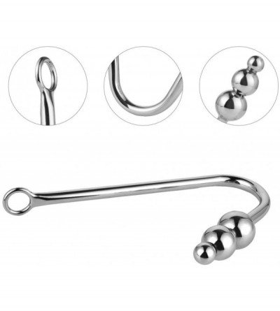 Anal Sex Toys Anal Hook Sex Toys Steel Slave Games for Lover-Unisex Rope Hook Products with 3 Balls - CQ12BCX93IF $14.29