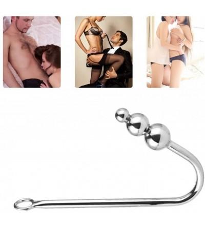 Anal Sex Toys Anal Hook Sex Toys Steel Slave Games for Lover-Unisex Rope Hook Products with 3 Balls - CQ12BCX93IF $14.29