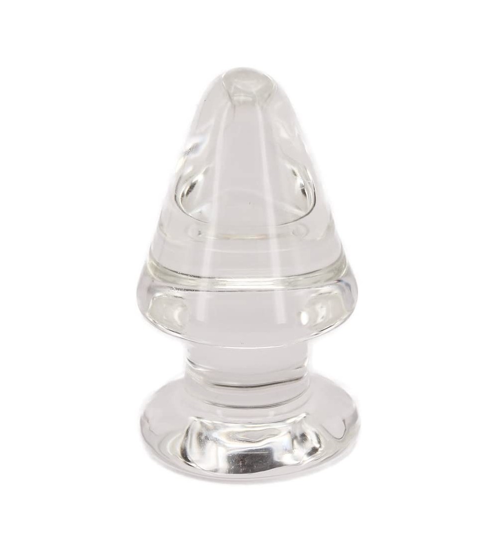 Anal Sex Toys Anal Trainer Butt Plugs Big NOT for Beginners- Elite Glass Anal Sex Toy Butt Plug (Clear) - Clear - CE1845OD8TH...