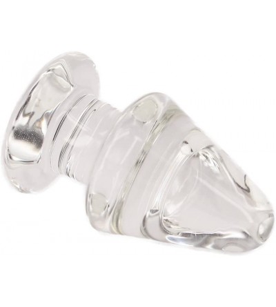 Anal Sex Toys Anal Trainer Butt Plugs Big NOT for Beginners- Elite Glass Anal Sex Toy Butt Plug (Clear) - Clear - CE1845OD8TH...