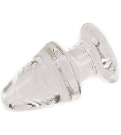 Anal Sex Toys Anal Trainer Butt Plugs Big NOT for Beginners- Elite Glass Anal Sex Toy Butt Plug (Clear) - Clear - CE1845OD8TH...