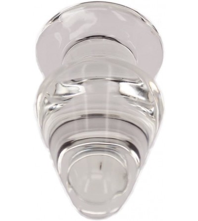 Anal Sex Toys Anal Trainer Butt Plugs Big NOT for Beginners- Elite Glass Anal Sex Toy Butt Plug (Clear) - Clear - CE1845OD8TH...