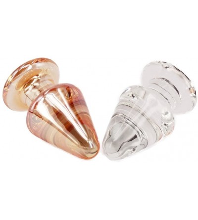 Anal Sex Toys Anal Trainer Butt Plugs Big NOT for Beginners- Elite Glass Anal Sex Toy Butt Plug (Clear) - Clear - CE1845OD8TH...