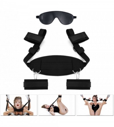 Restraints BDSM SM Restraints Kit- Wrist Thigh Leg Harness Restraint System Fetish Fur Game Tie up Hand & Ankle Cuff Bed Sexu...